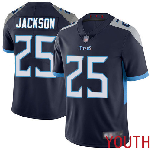 Tennessee Titans Limited Navy Blue Youth Adoree  Jackson Home Jersey NFL Football #25 Vapor Untouchable
